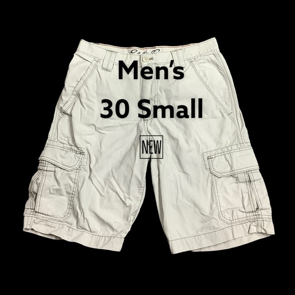 Men's Eddie Bauer 30 Small Chino Khakis Shorts Cargo Crean Ripstop Durable NWOT - Picture 2 of 9